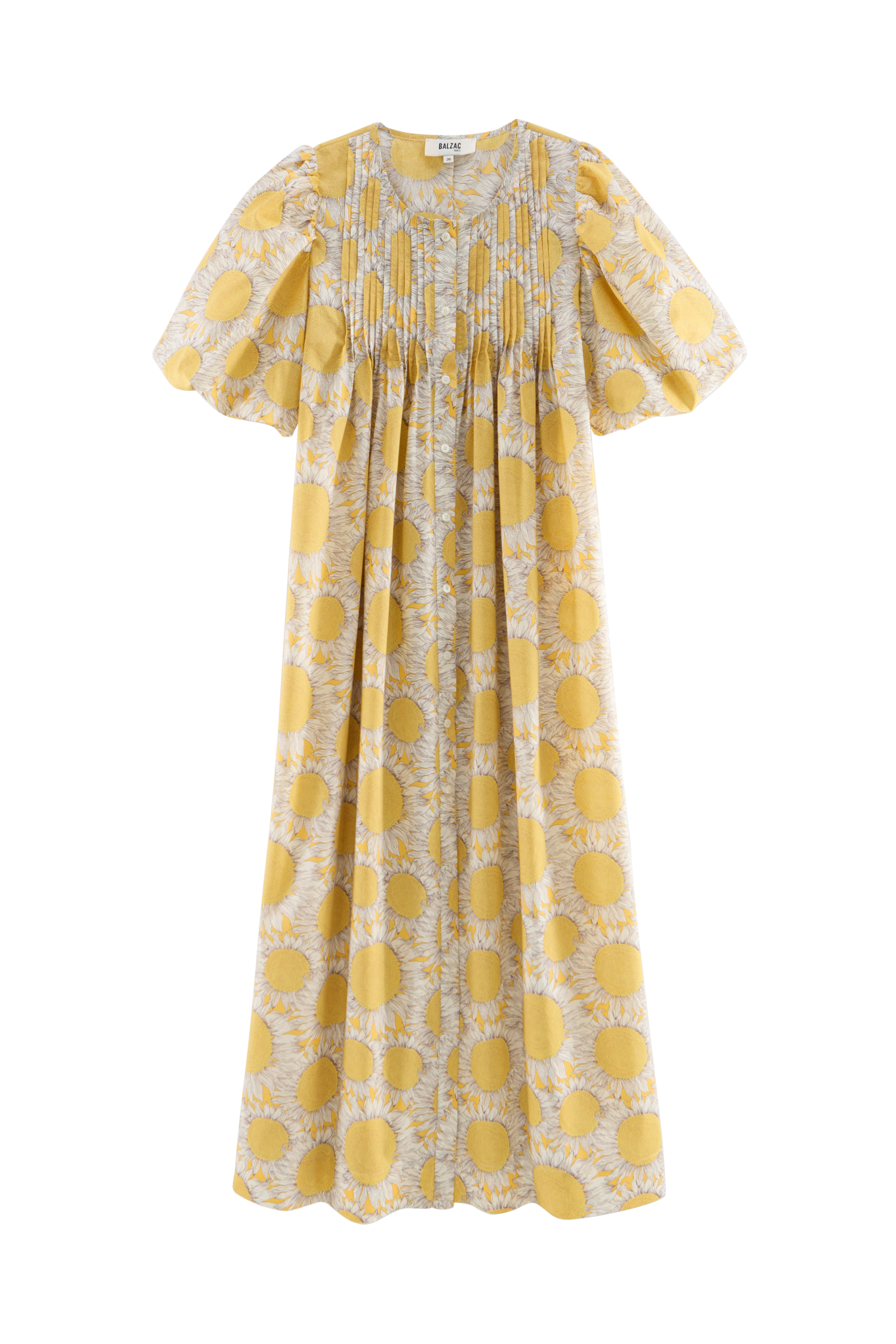 Robe Lavanda imprimé Liberty tournesols jaune