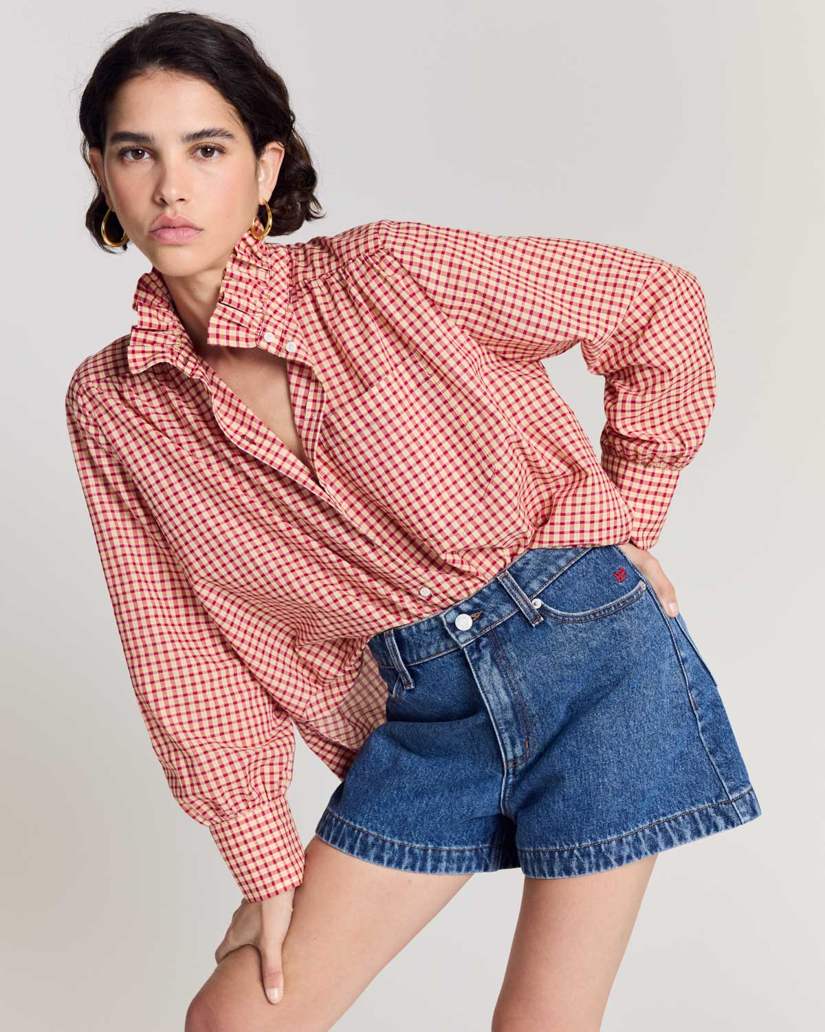 Short Elias bleu fumé