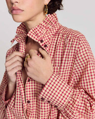 Chemise Leonor vichy rouge et jaune