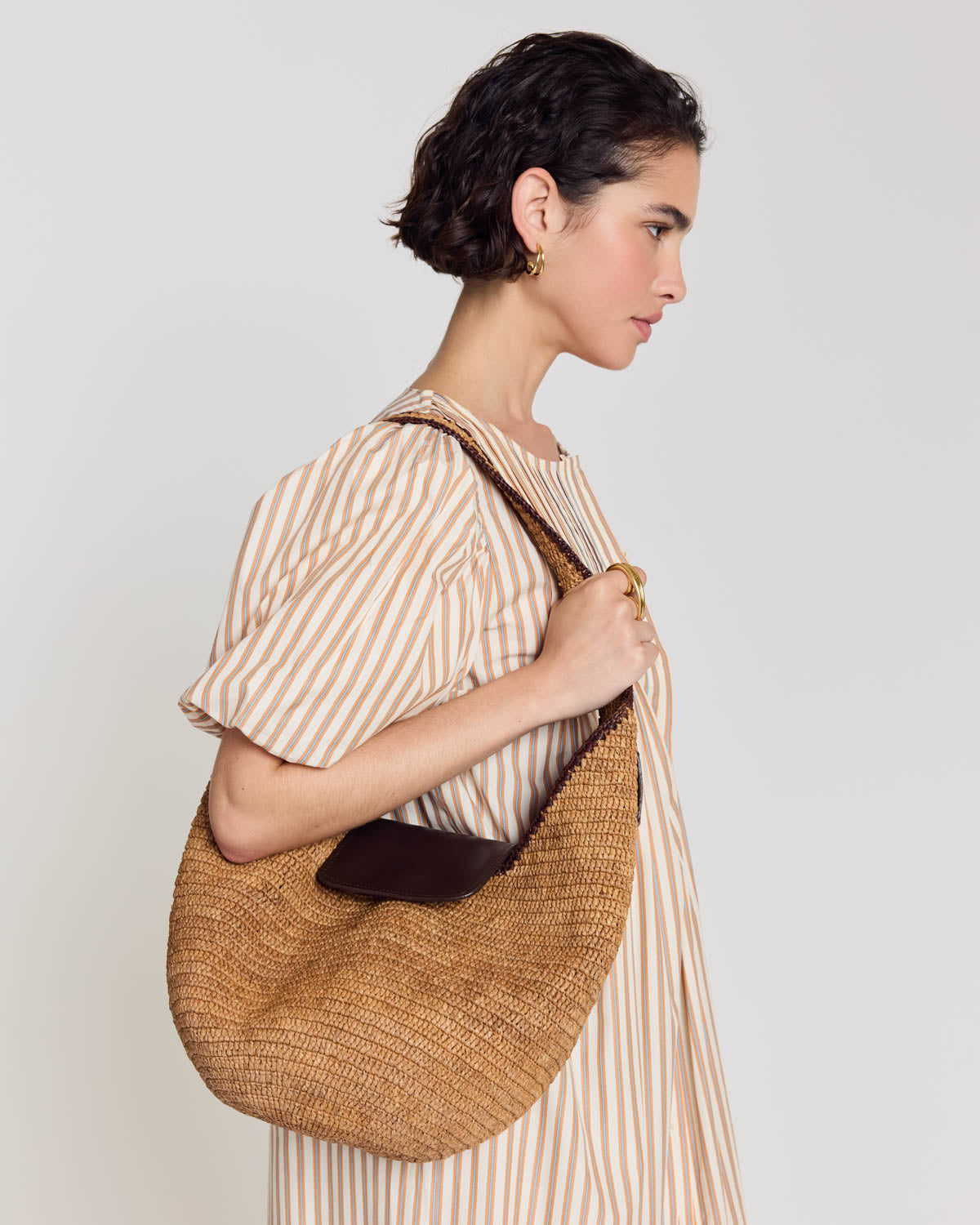 Panier Umbra raphia et chocolat