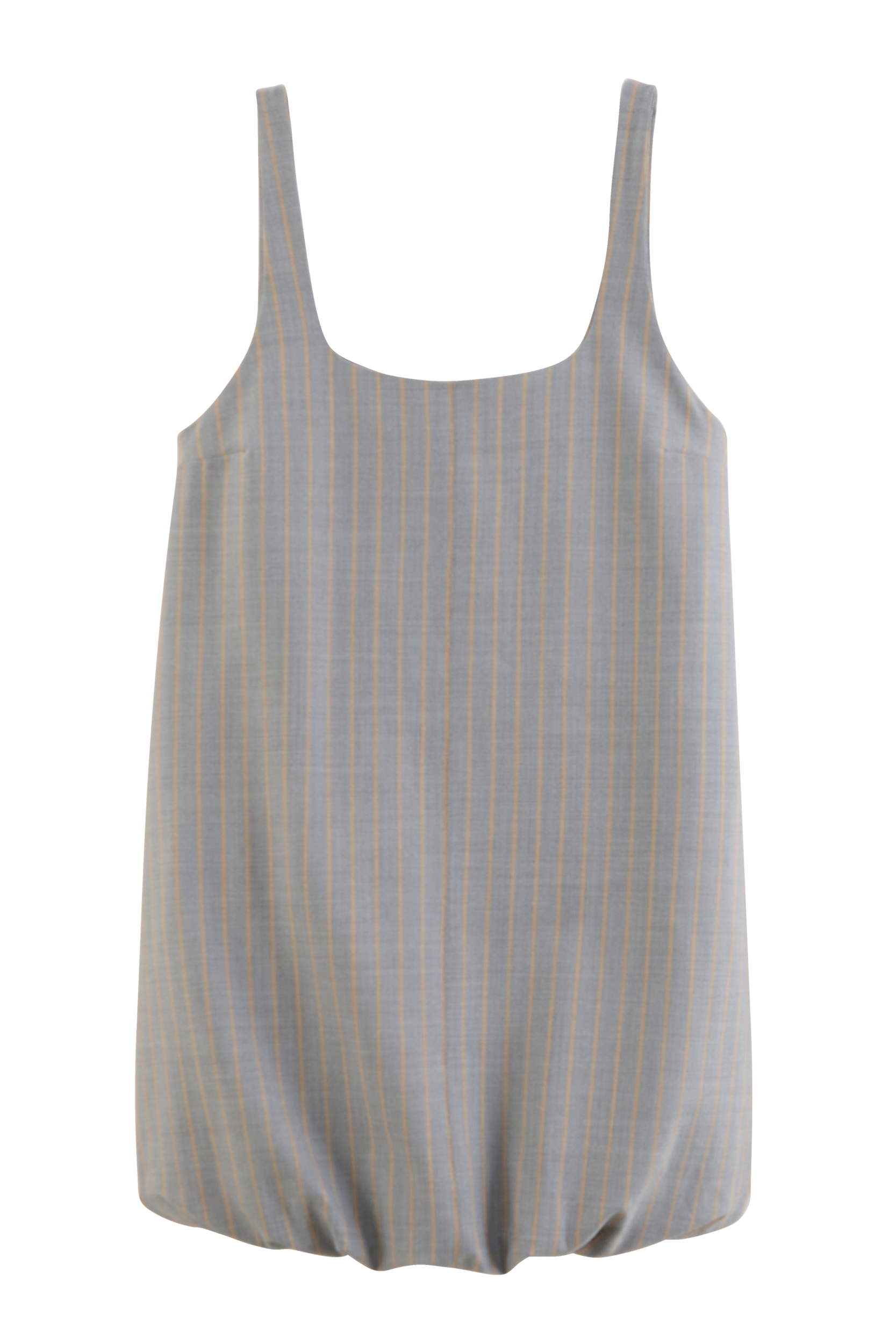 Robe Coralie rayures gris et beige