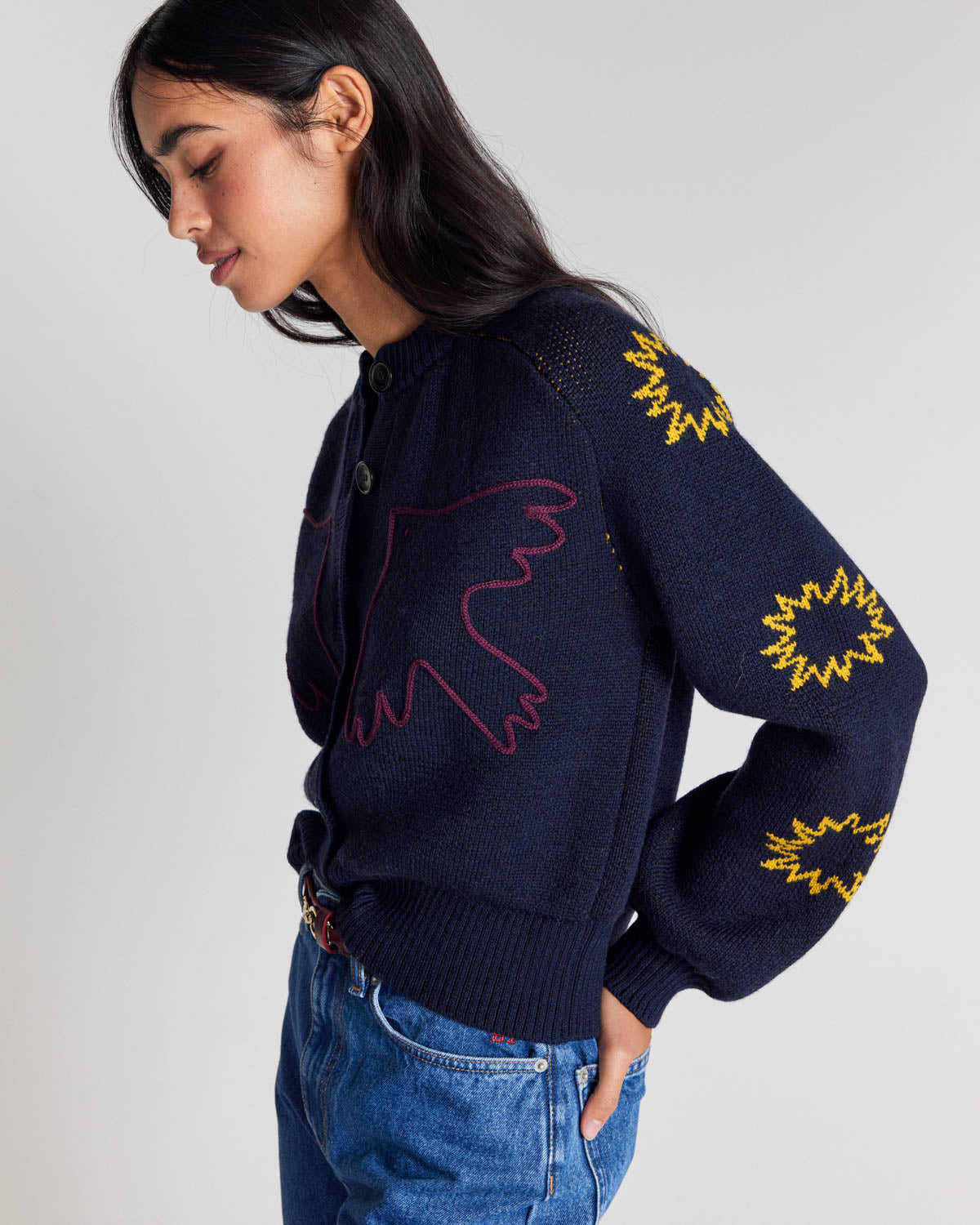 Cardigan Lucile bleu marine
