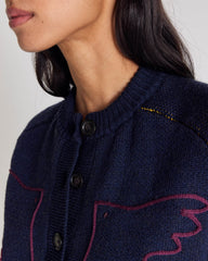 Cardigan Lucile bleu marine