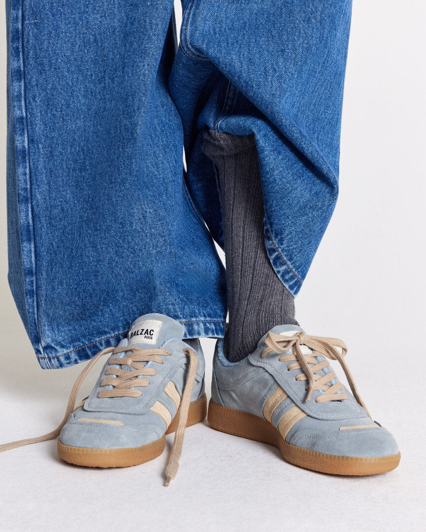 Baskets Quinn bleu et beige