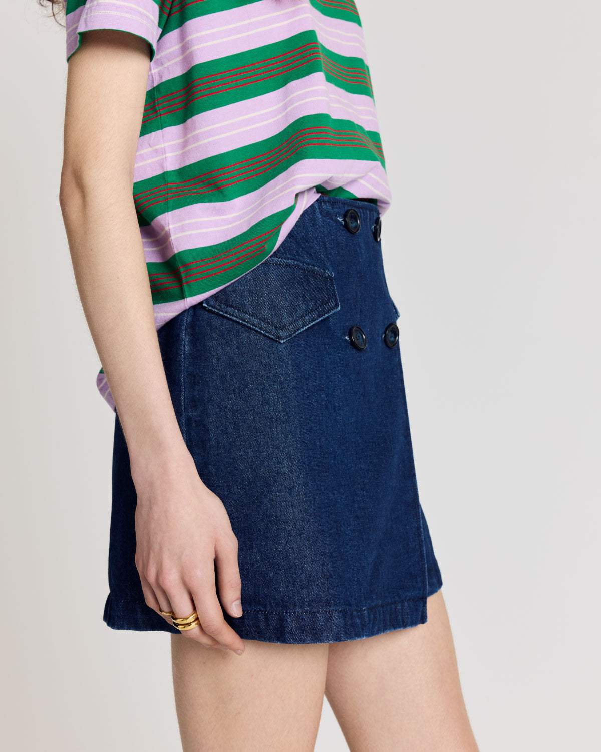 Jupe Rosina bleu indigo