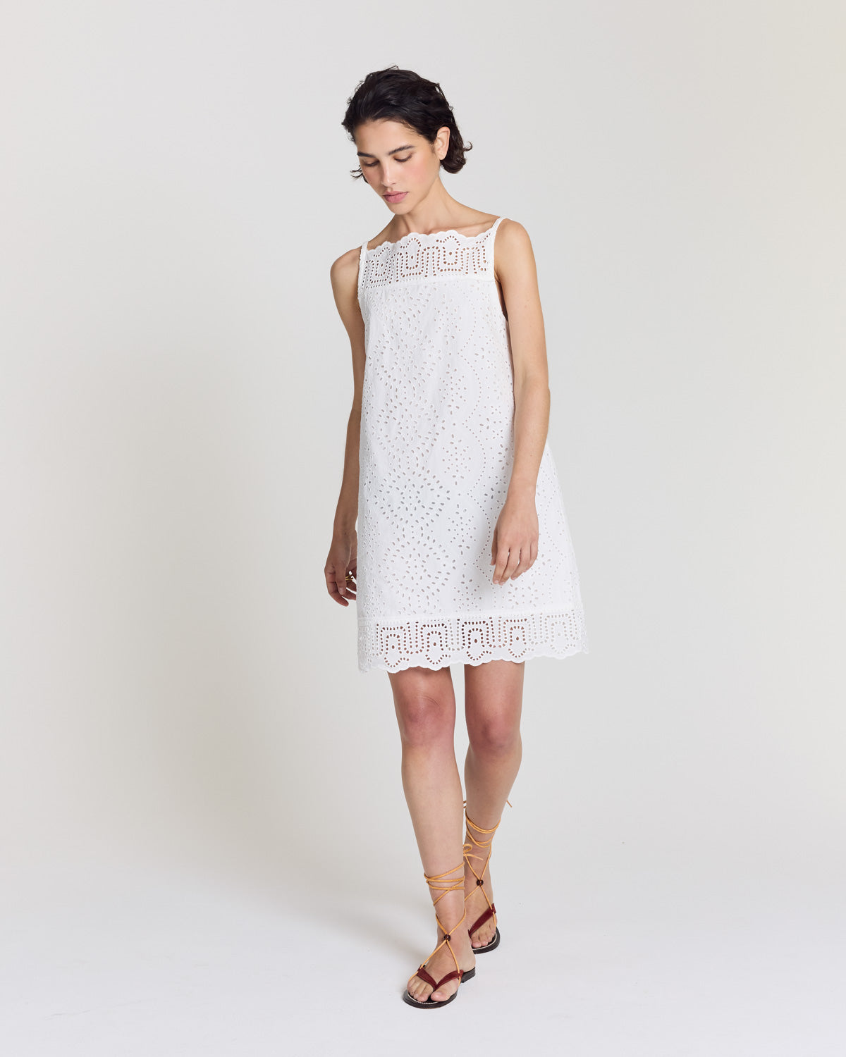 Robe Nerida blanc naturel