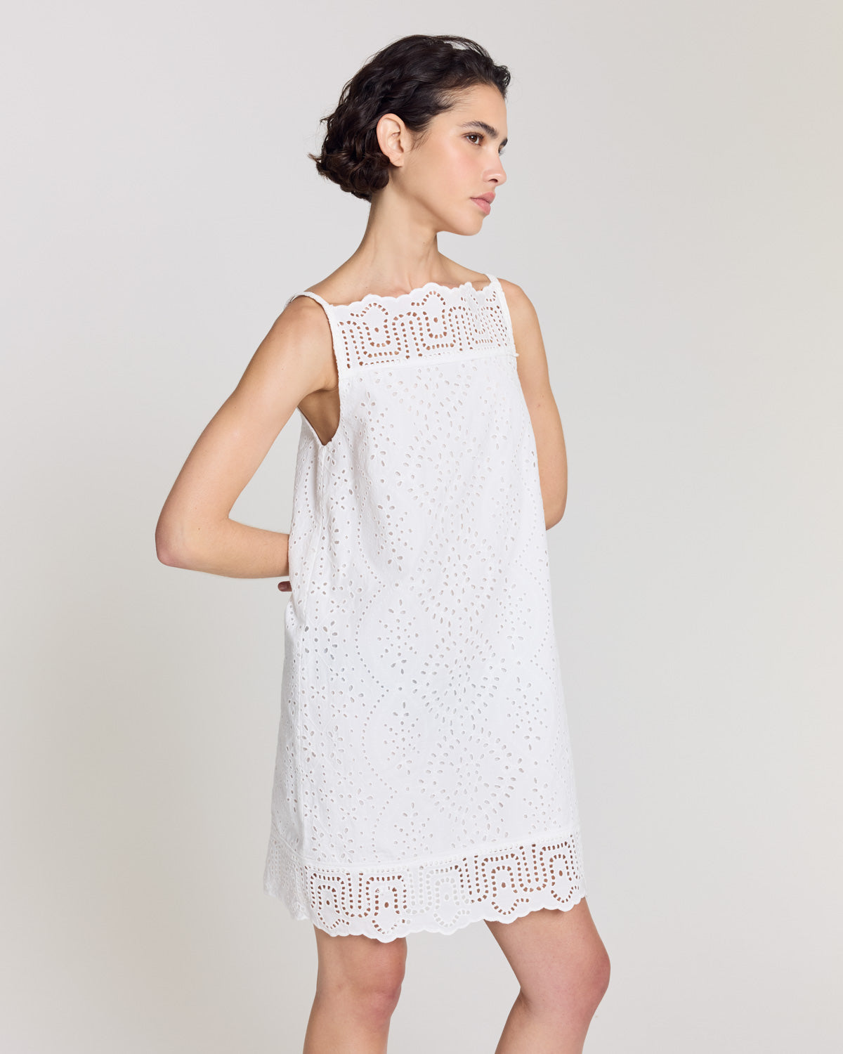 Robe Nerida blanc naturel