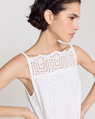 Robe Nerida blanc naturel