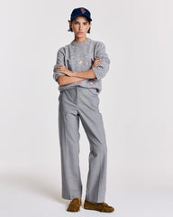 Pantalon Orlando rayures gris et beige