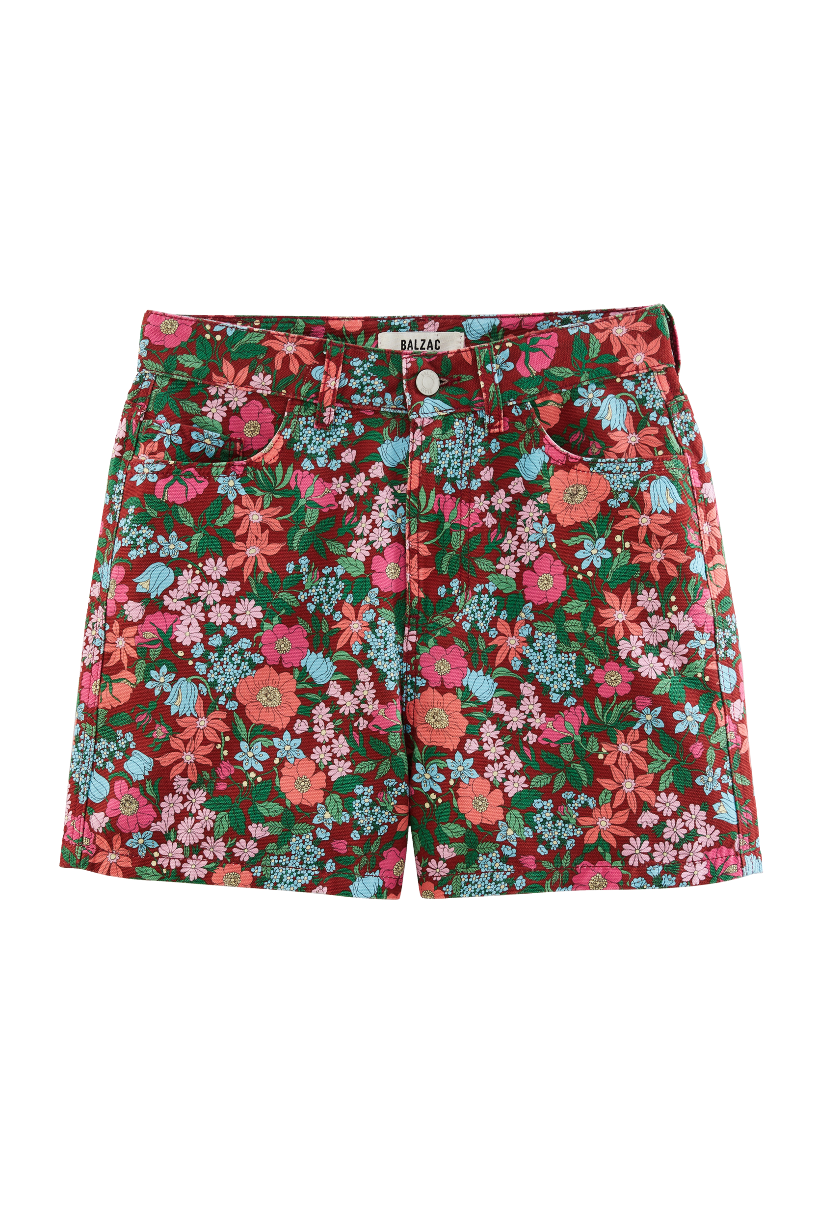 Short Triomphe imprimé Liberty rose et bordeaux
