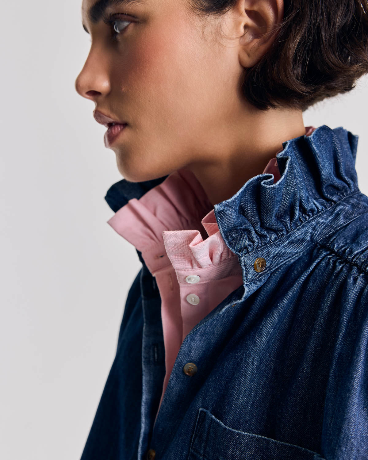 Chemise Léonor bleu chambray foncé