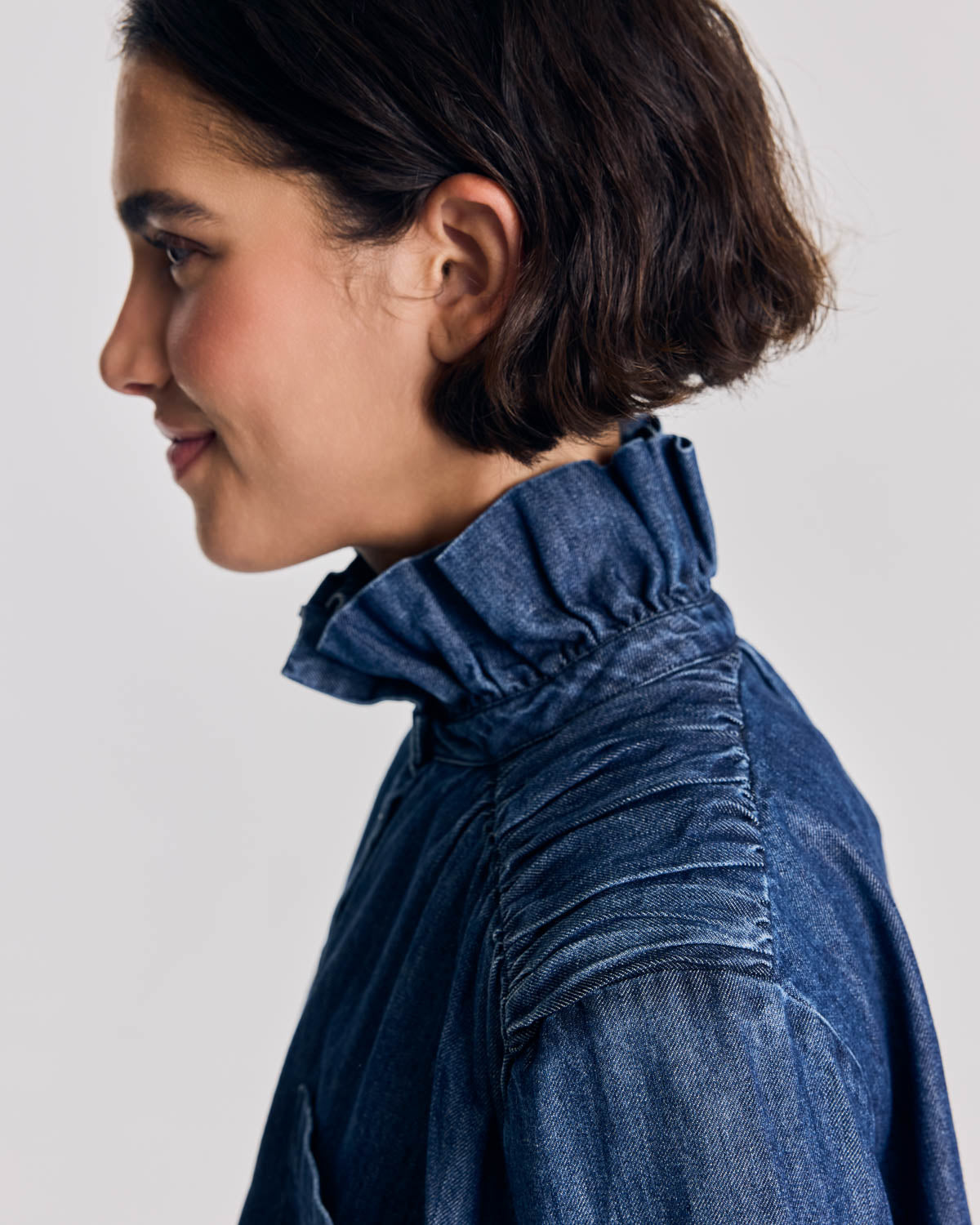 Chemise Léonor bleu chambray foncé