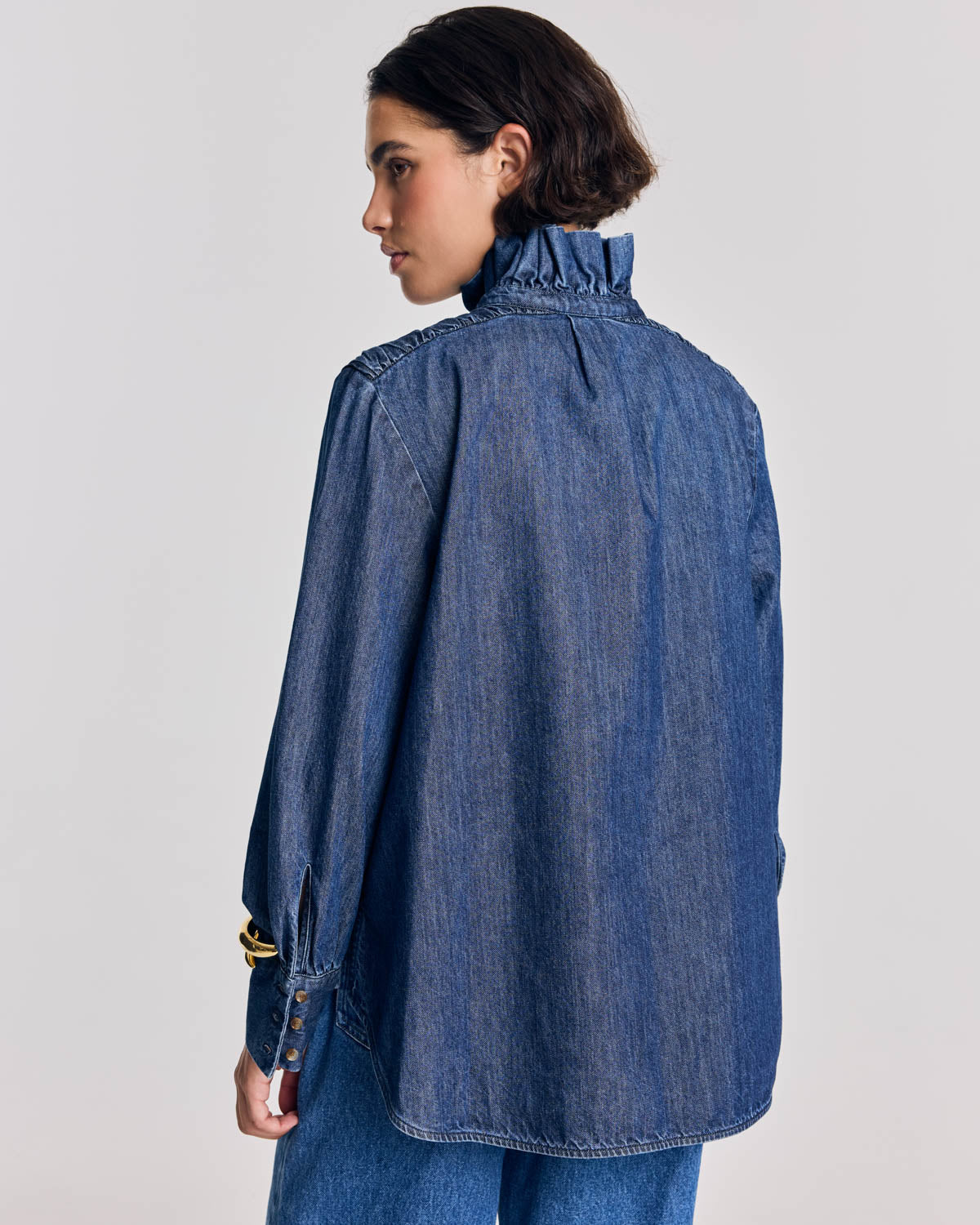Chemise Léonor bleu chambray foncé