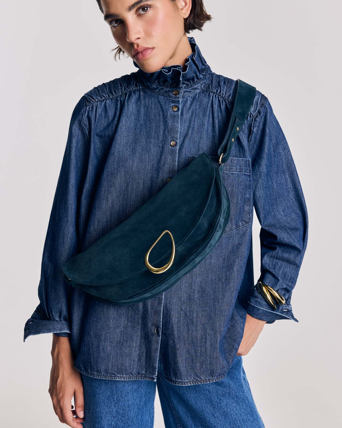 Chemise Léonor bleu chambray foncé