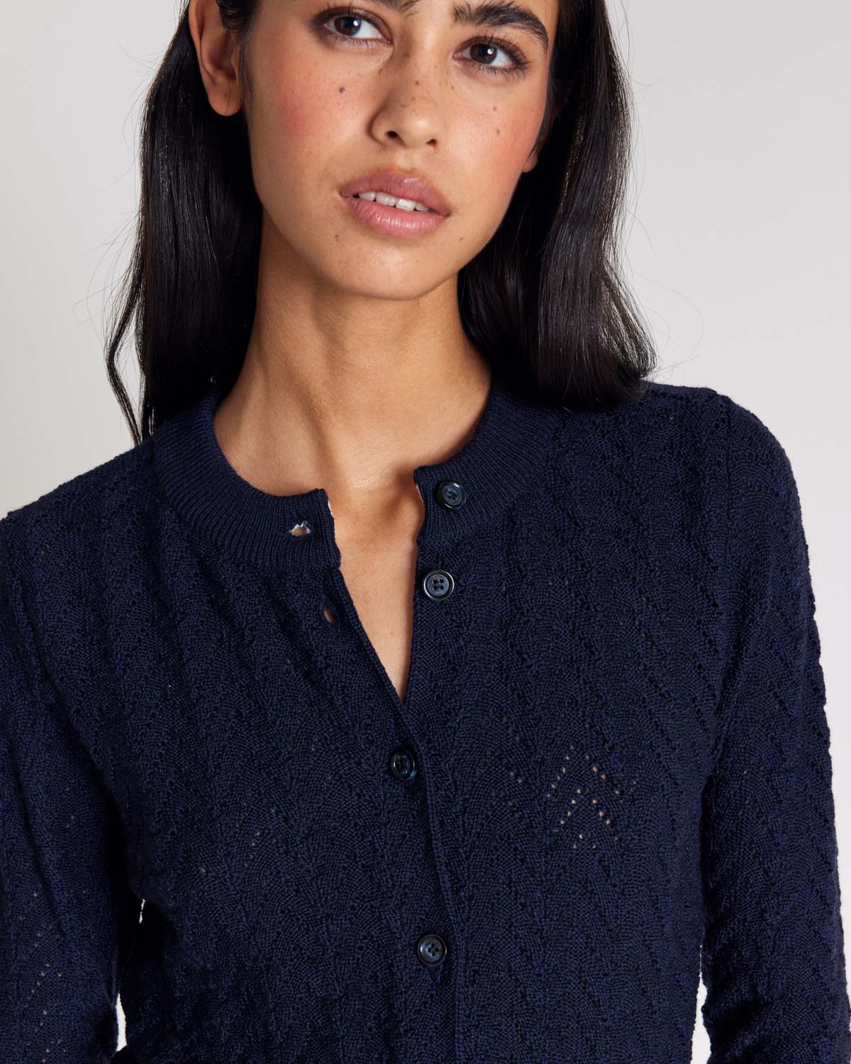 Cardigan Adriana bleu marine