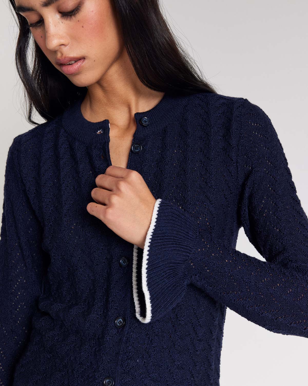 Cardigan Adriana bleu marine