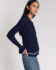 Cardigan Adriana bleu marine