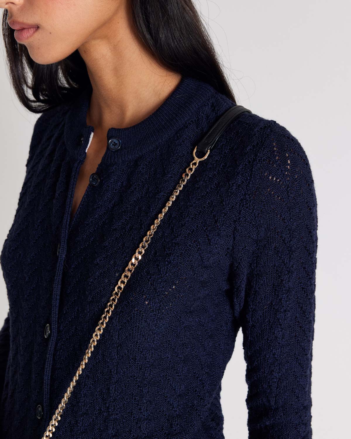 Cardigan Adriana bleu marine