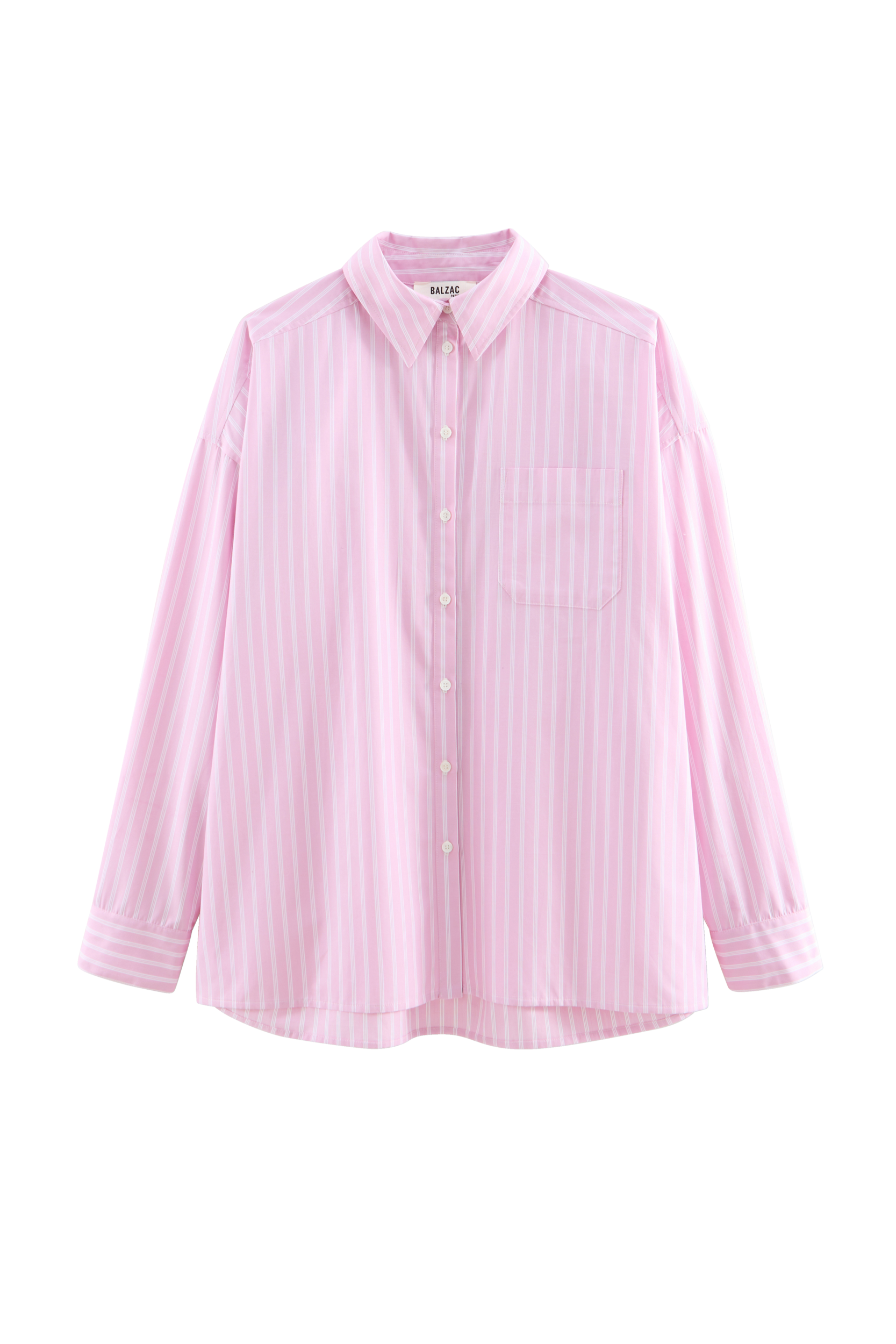 Chemise Hector rayures rose et écru