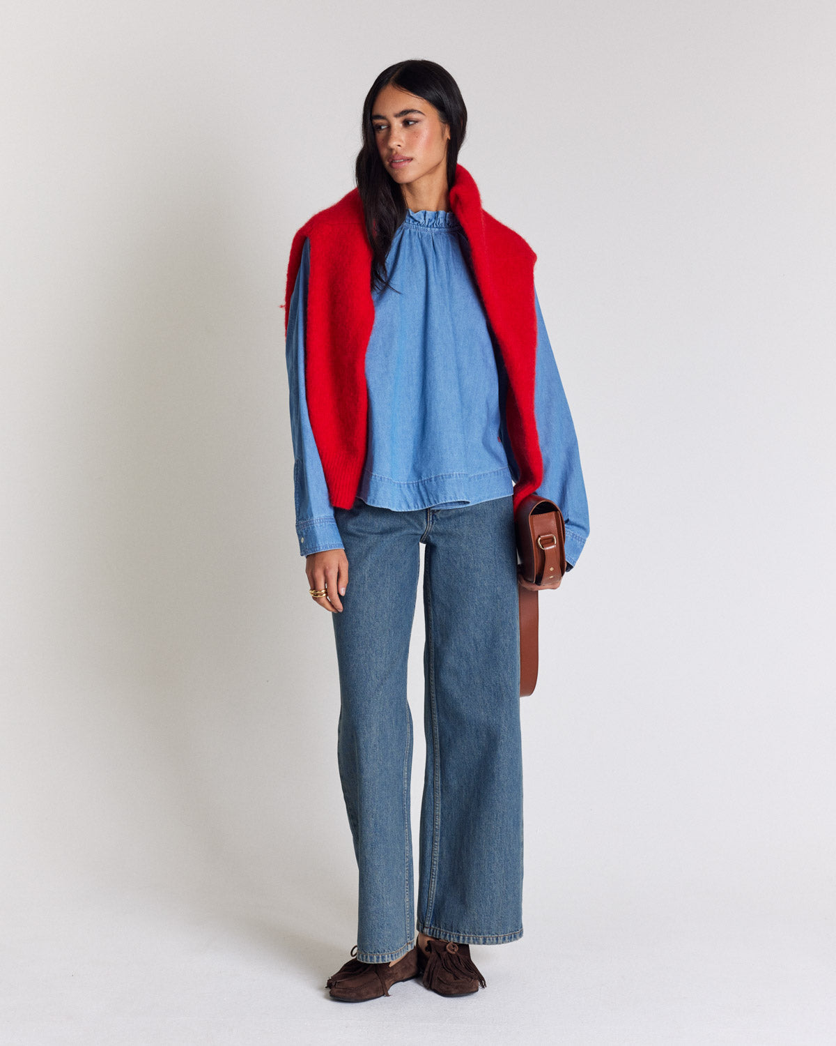 Blouse Zoelie bleu chambray
