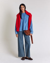 Blouse Zoelie bleu chambray