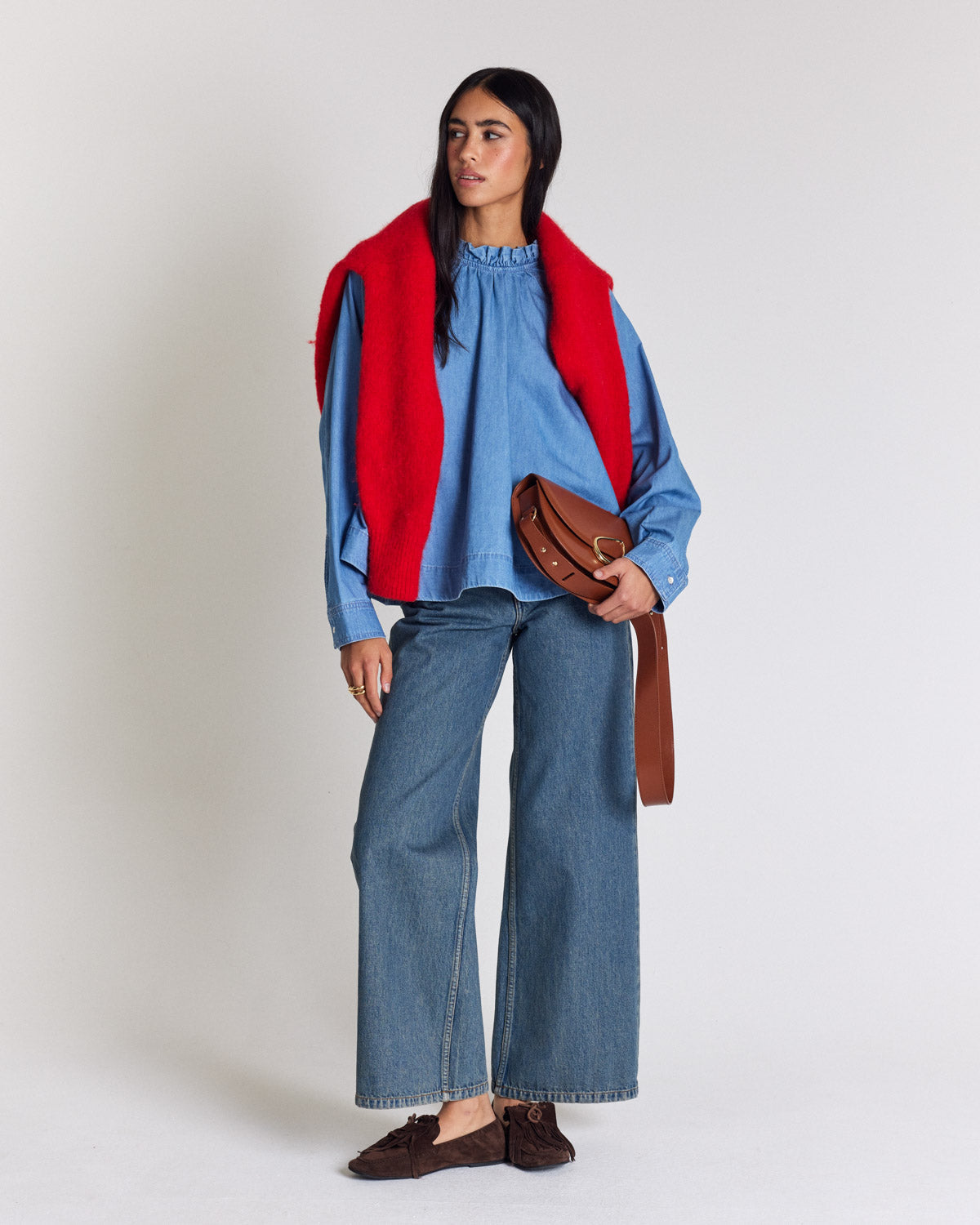 Blouse Zoelie bleu chambray
