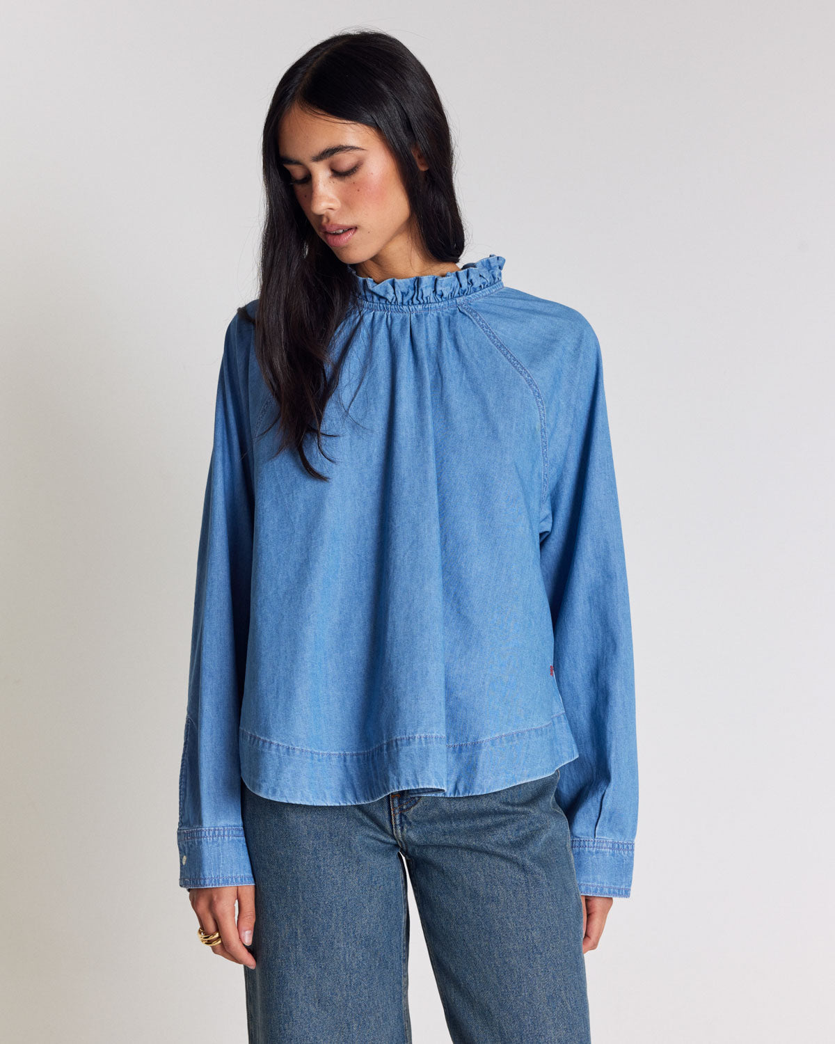 Blouse Zoelie bleu chambray