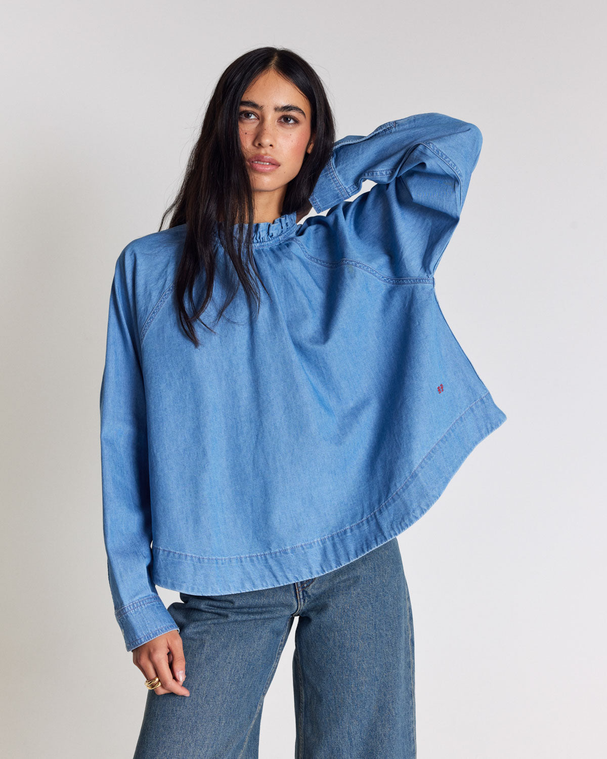 Blouse Zoelie bleu chambray