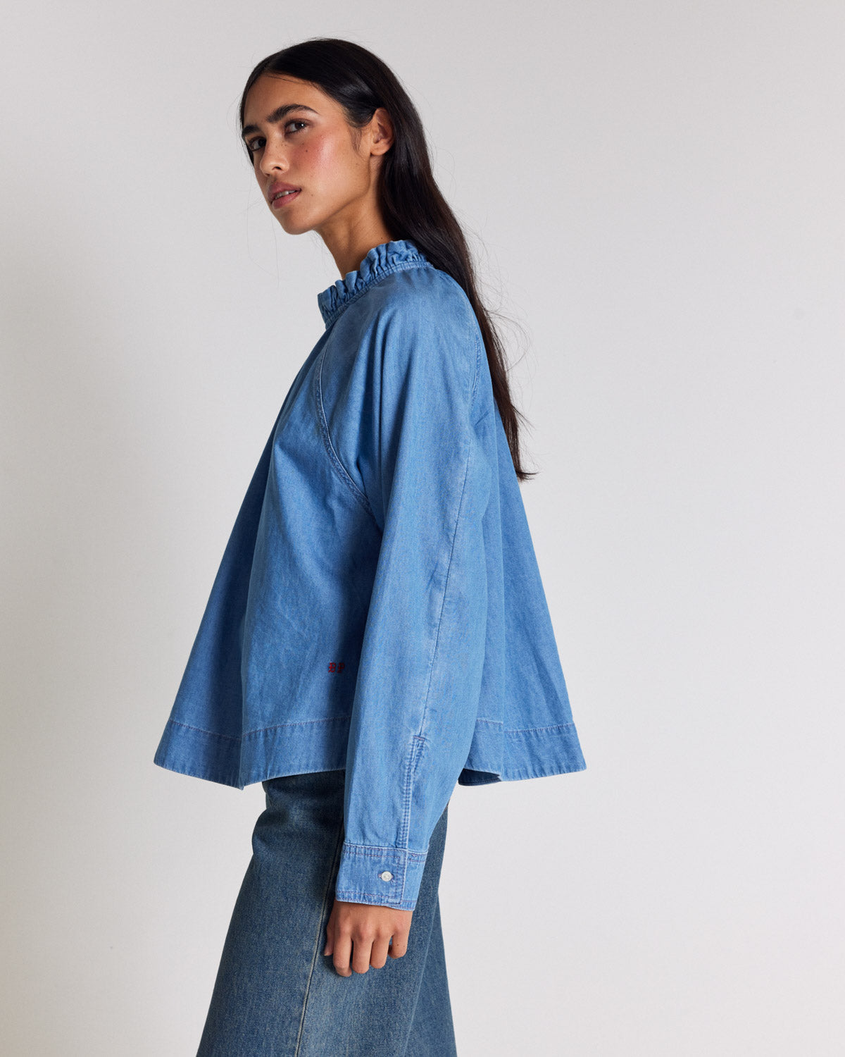 Blouse Zoelie bleu chambray
