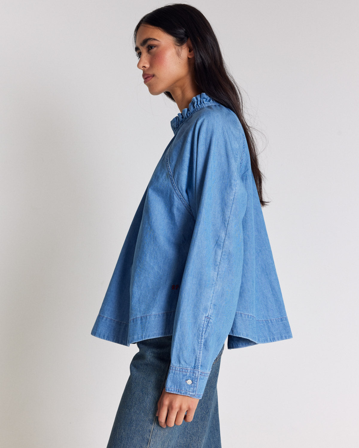 Blouse Zoelie bleu chambray