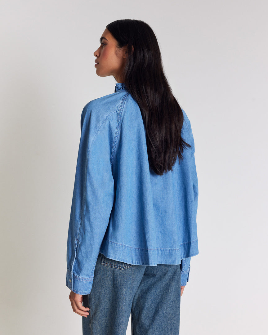Blouse Zoelie bleu chambray