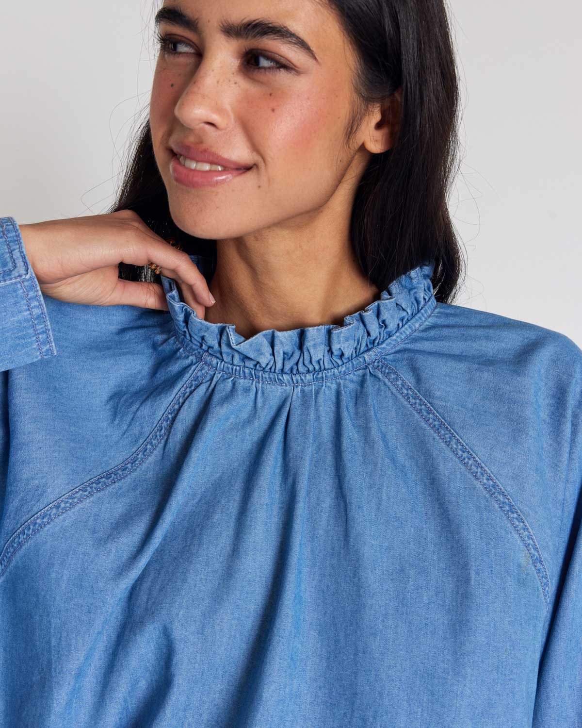 Blouse Zoelie bleu chambray