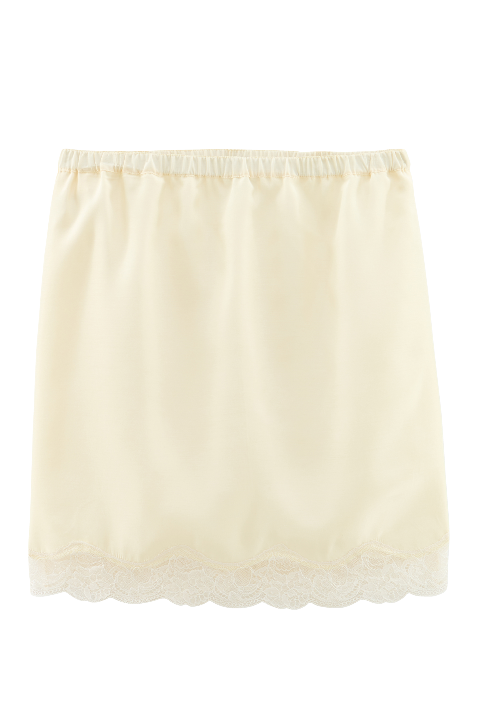 Jupe Doris jaune pastel et écru