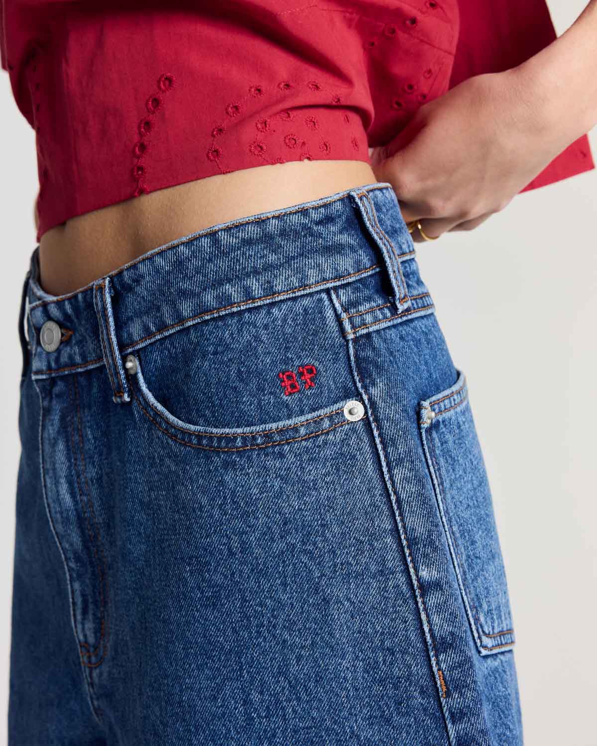 Short Elias bleu fumé