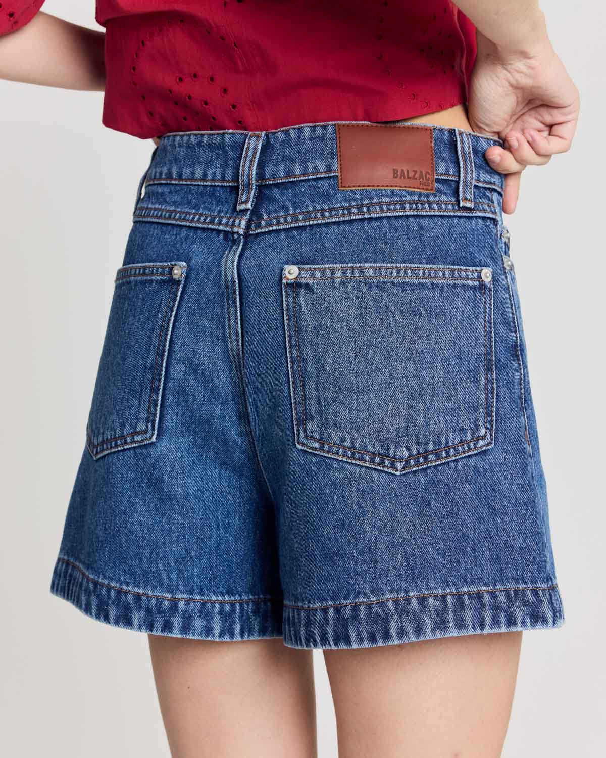 Short Elias bleu fumé
