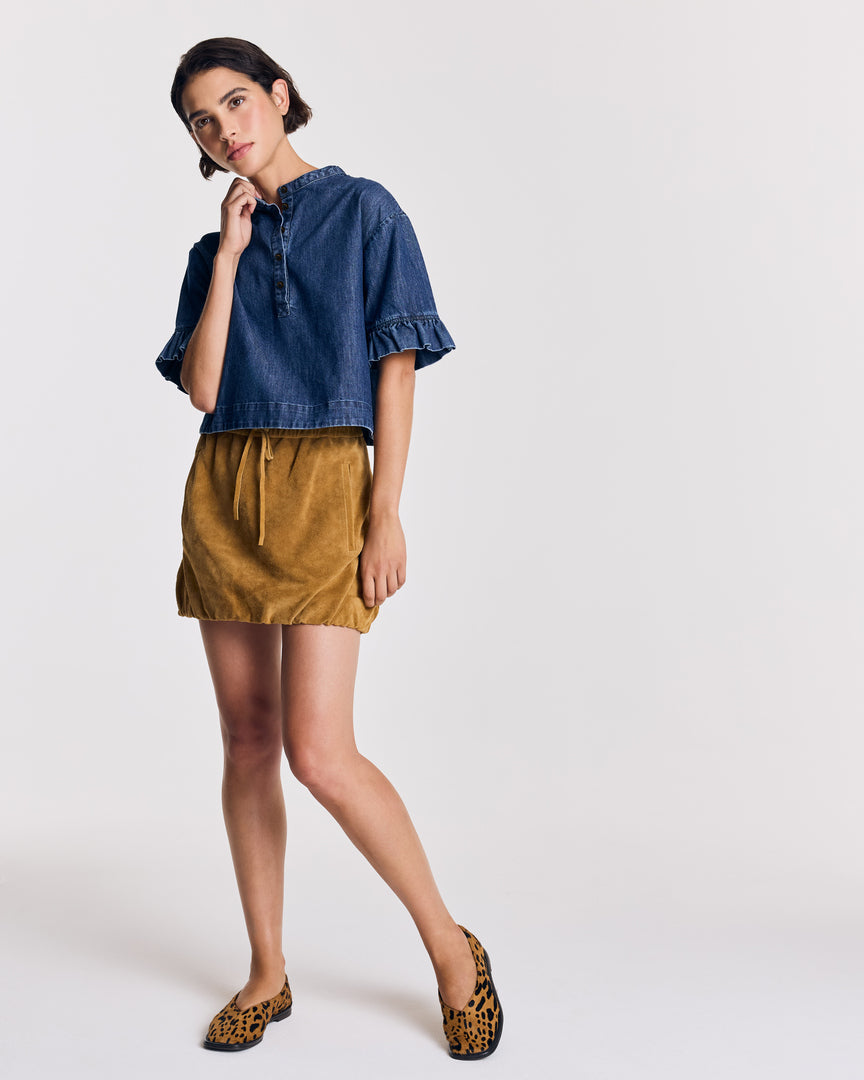 Blouse Constantine bleu chambray foncé