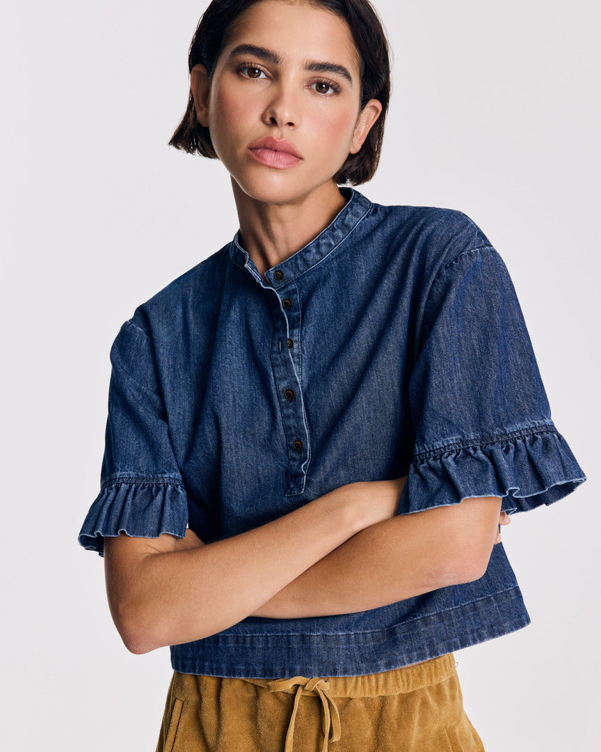 Blouse Constantine bleu chambray foncé