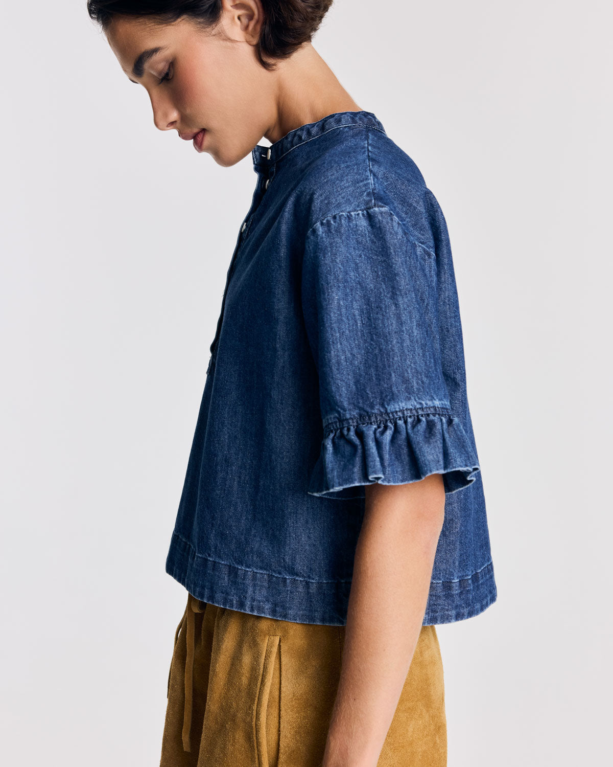 Blouse Constantine bleu chambray foncé