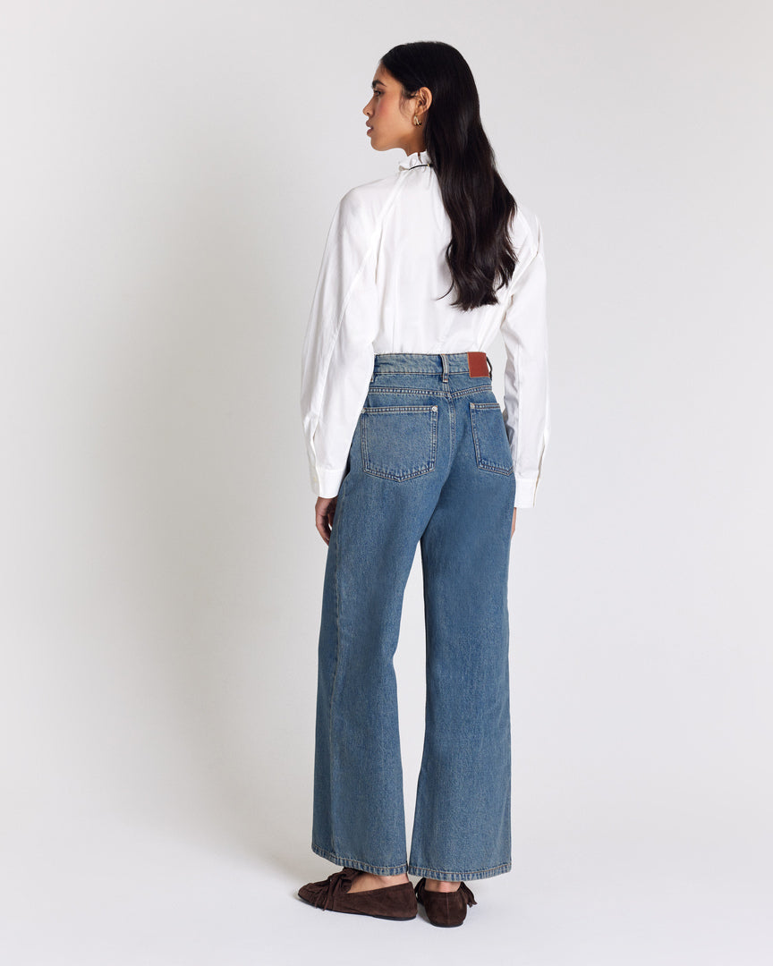 Jean Mateo bleu vintage