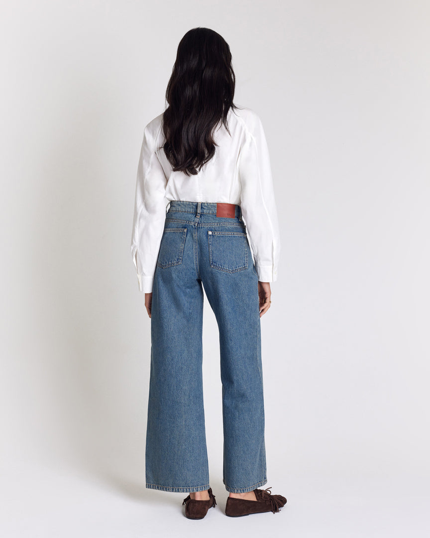 Jean Mateo bleu vintage