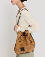 Panier Sola raphia et chocolat