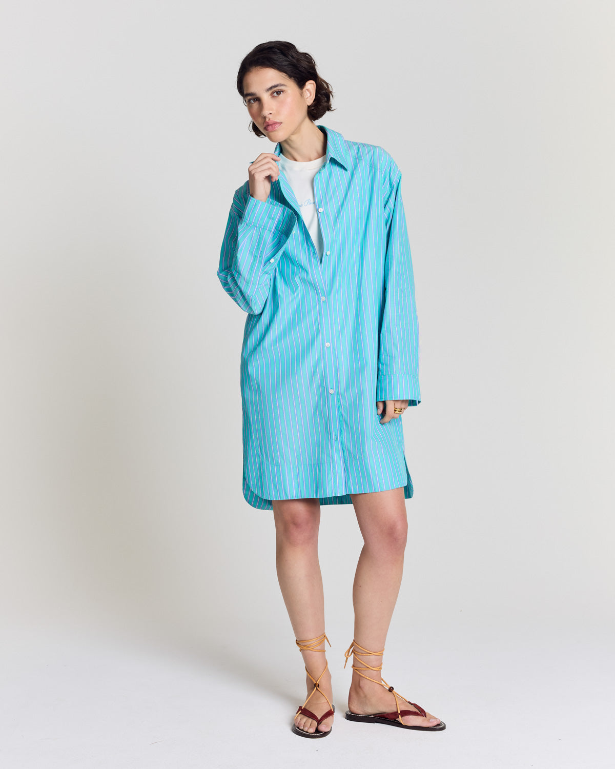 Robe Lowen rayures turquoise