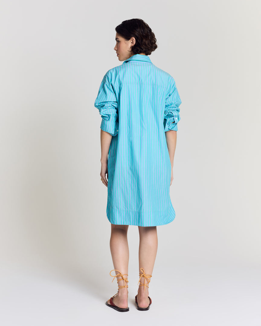 Robe Lowen rayures turquoise