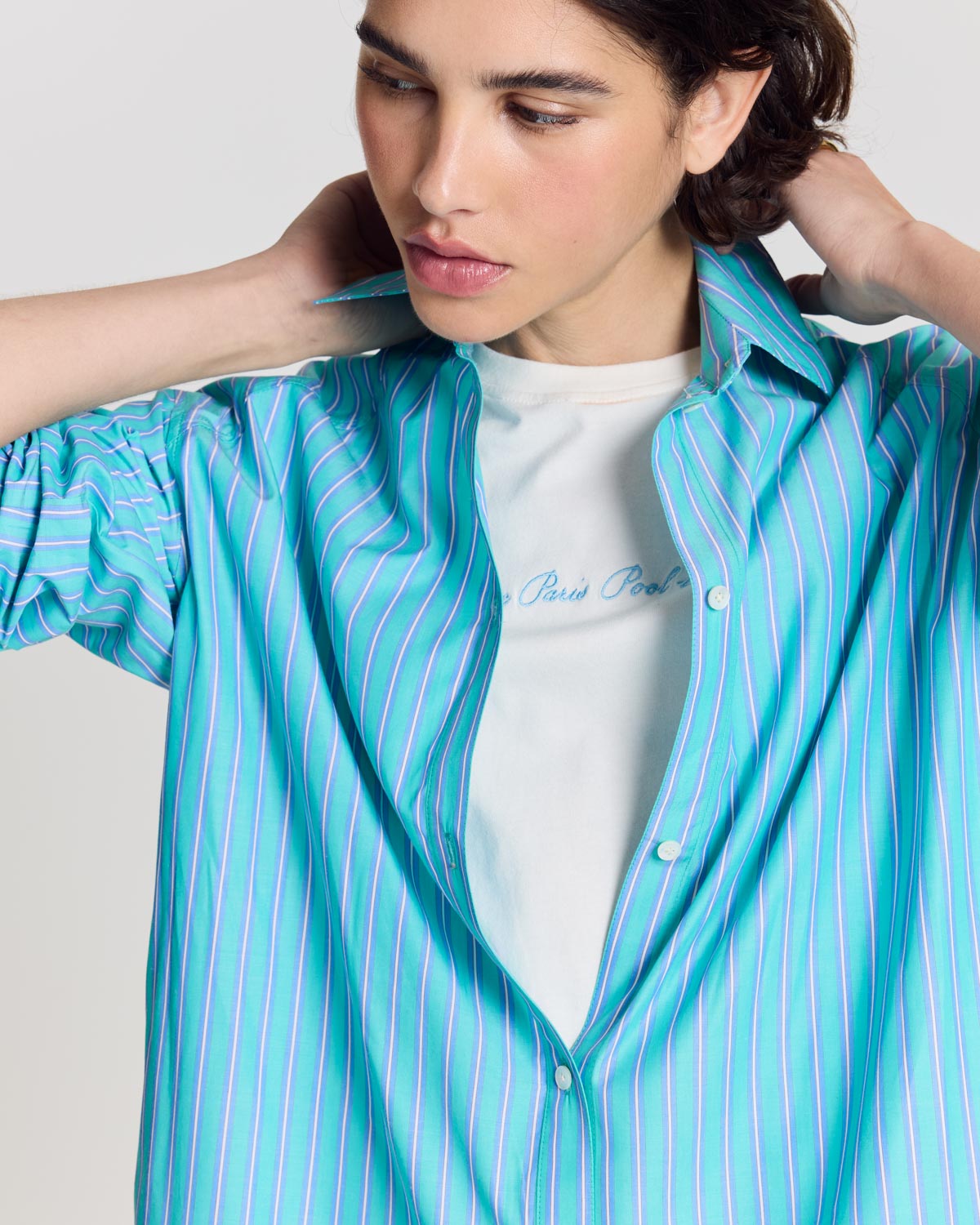 Robe Lowen rayures turquoise