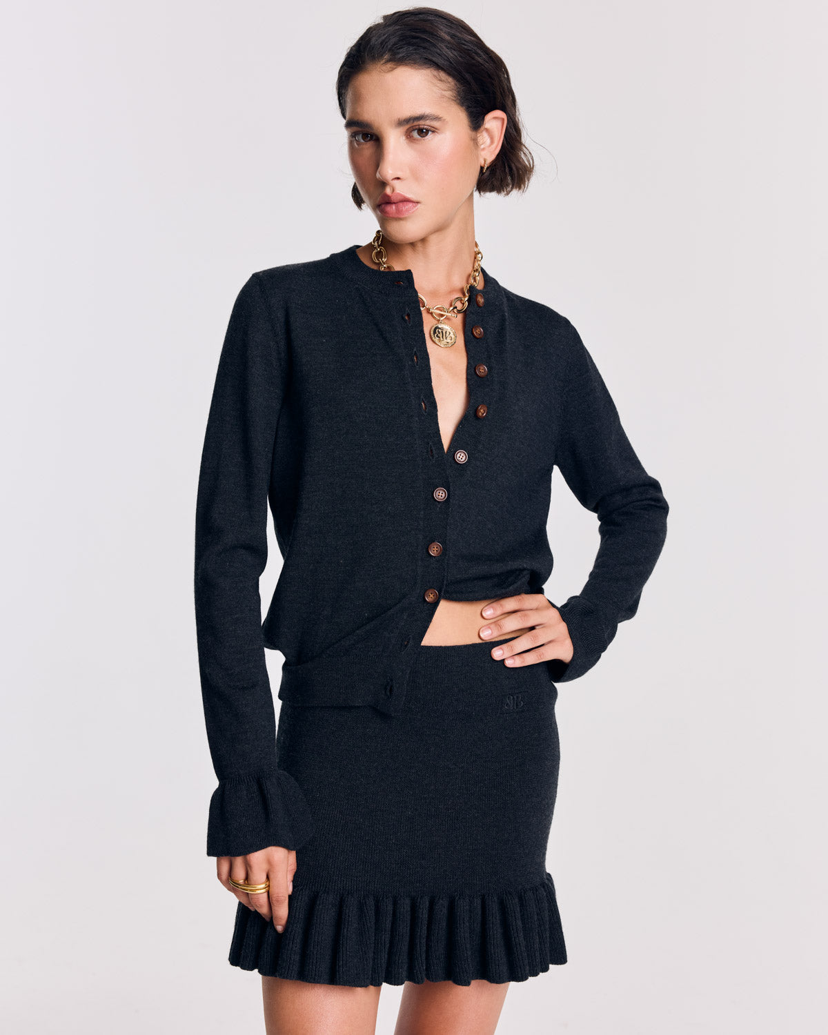 Cardigan Rosalia gris anthracite