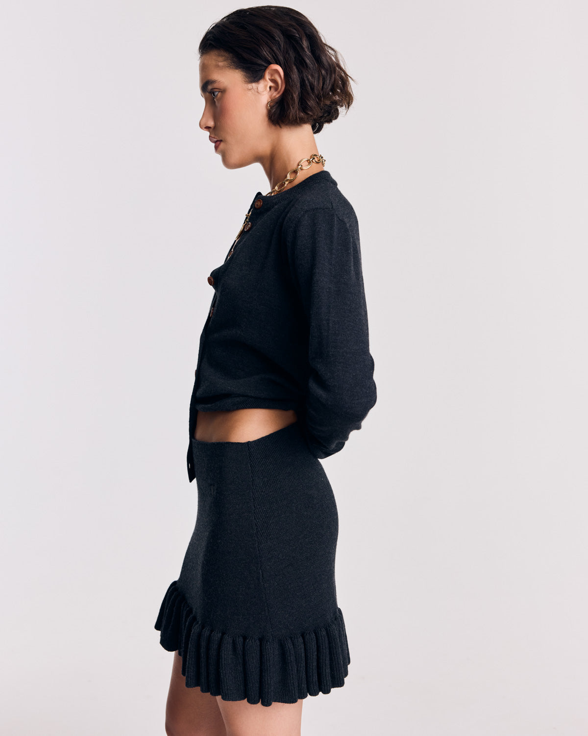 Cardigan Rosalia gris anthracite