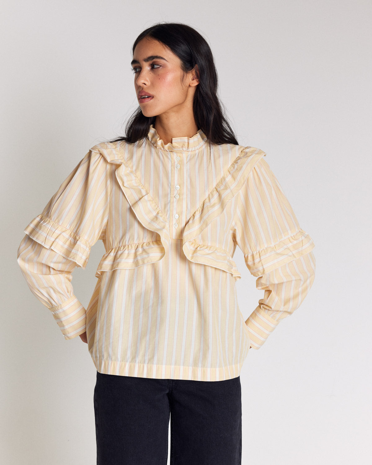 Blouse Amelia rayures jaune