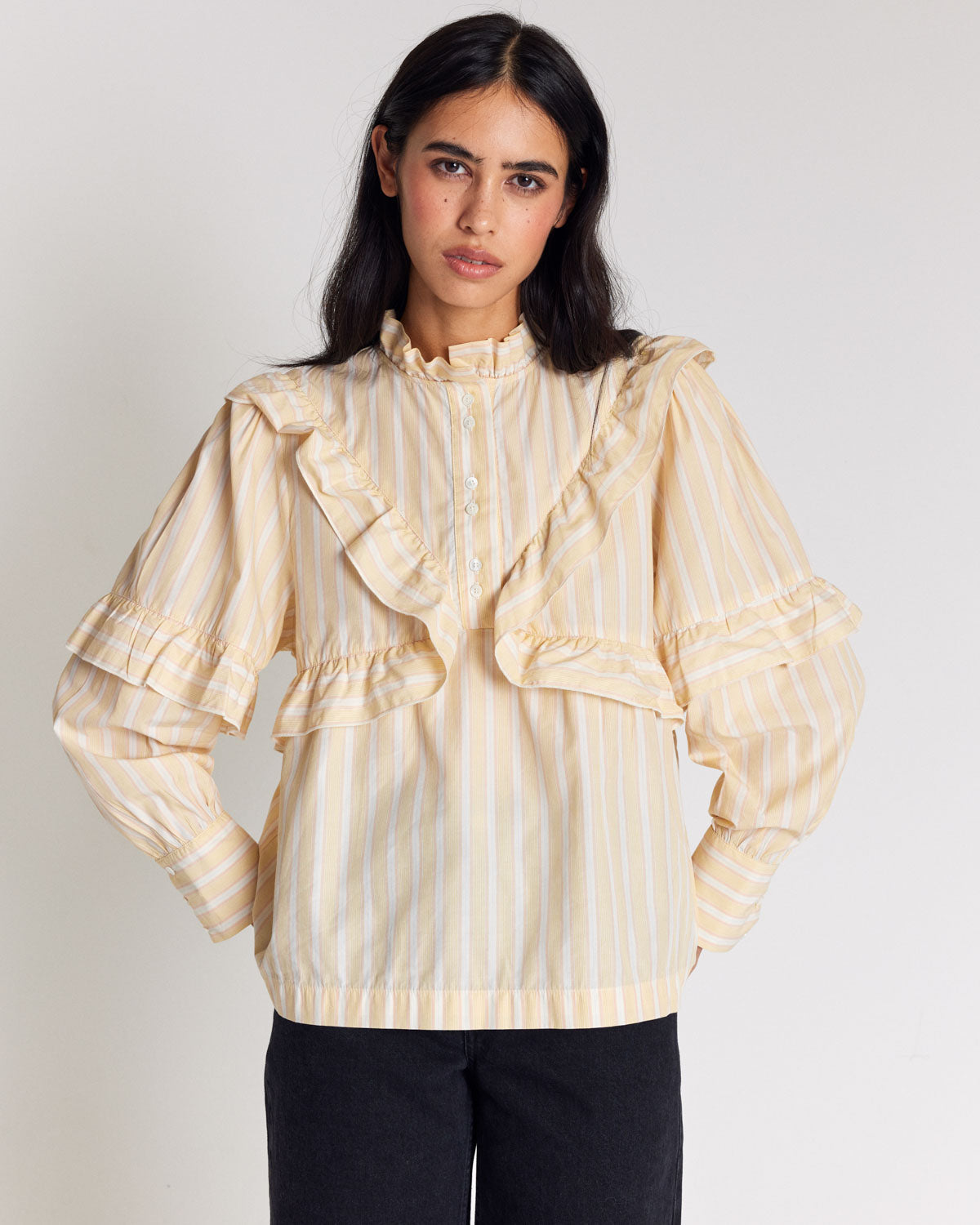 Blouse Amelia rayures jaune