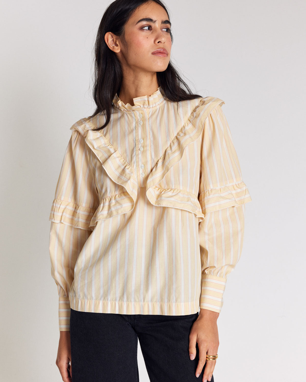 Blouse Amelia rayures jaune