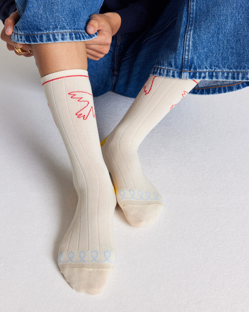 Chaussettes Ella écru
